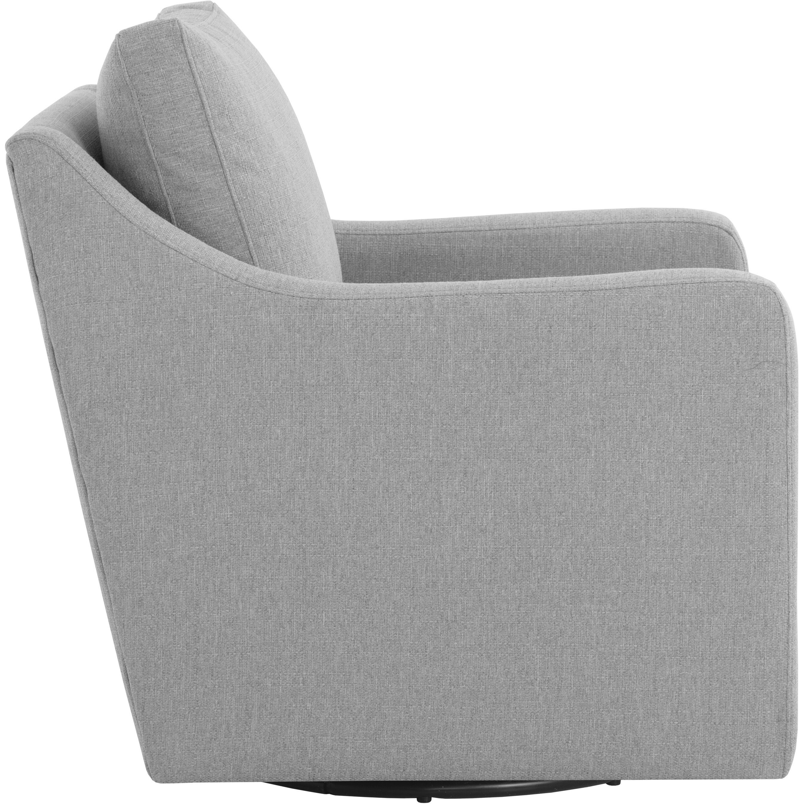 Brianna Liv Dove Swivel Lounge Chair, Swivel